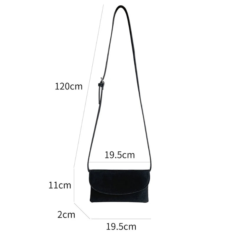 LIZAKOSHT  -  Faux Suede Waist Pack Mini Crossbody Bag Magnetic Closure Small Shoulder Bag for Women Fashion Mobile Phone Purse