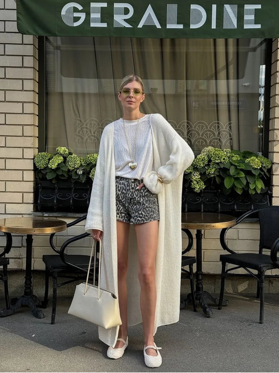 LIZAKOSHT  -  Knitted Cardigan Women Casual Simple Solid Color Loose Long Sleeve Thin Sweaters Outerwear Spring Fashion All-match Cardigans