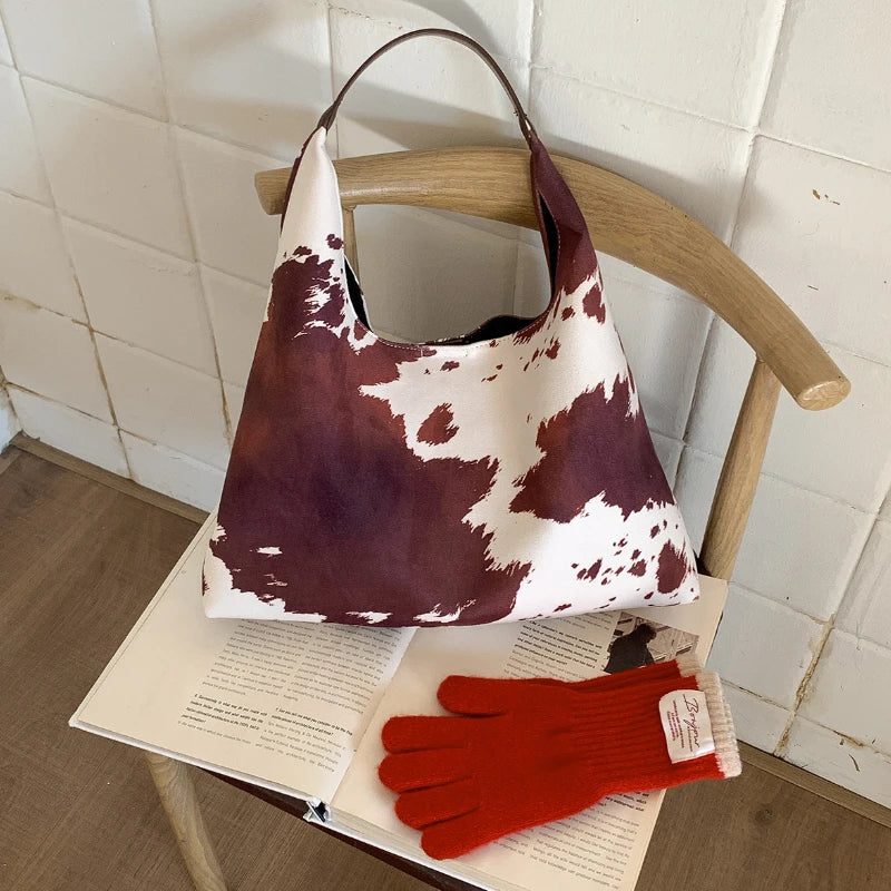 LIZAKOSHT  -  Fashion Cow Print Shoulder Bag Large Capacity High Quality Tote Bag Daily Commute Women Handbag Guangzhou High Quality Bag