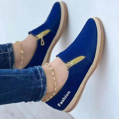 LIZAKOSHT  -  Casual Canvas Slip-On oes for Women with Jute Rope Platform Bot  Color Spring Autumn New Sle Faionable Flat oes