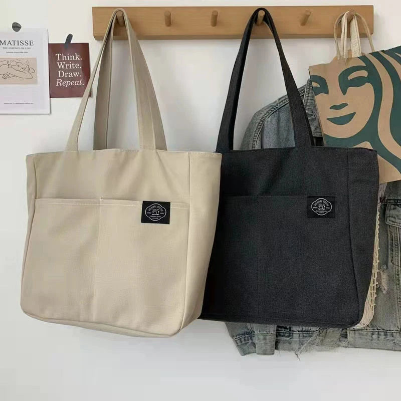 LIZAKOSHT  -  Solid Colours Designer Ladies Casual Handbags Shoulder Bags Canvas Handbags