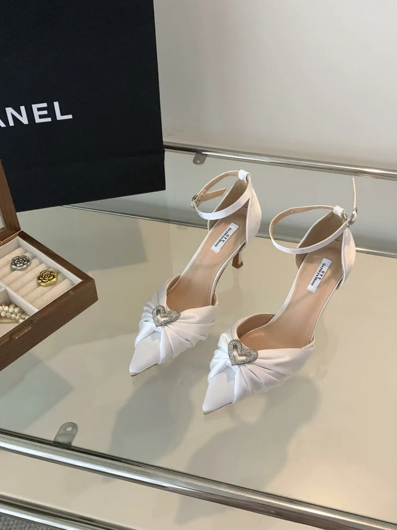 LIZAKOSHT  -  Spring New Women's High Heels Pointed Fine Heels Wedding Shoes Banquet Shoes Heels Women