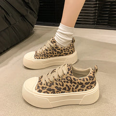 LIZAKOSHT  -  Summer Shoes Ladies Clogs Platform Autumn Wedge Basket Female Footwear Espadrilles For Women Creepers Fall Sports Leopard D