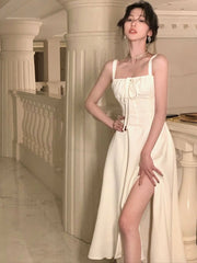 LIZAKOSHT Summer Intellectuality Elegant Vintage Fashion Midi Bandge Dress For Women Lady One Piece Party Clothing Outfits Vestidos