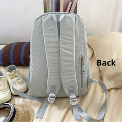 LIZAKOSHT  -  Junior High School Girl Backpack Summer New College Style Bow School Backpack Fashion Candy Colored Pleated Backpack School Bag