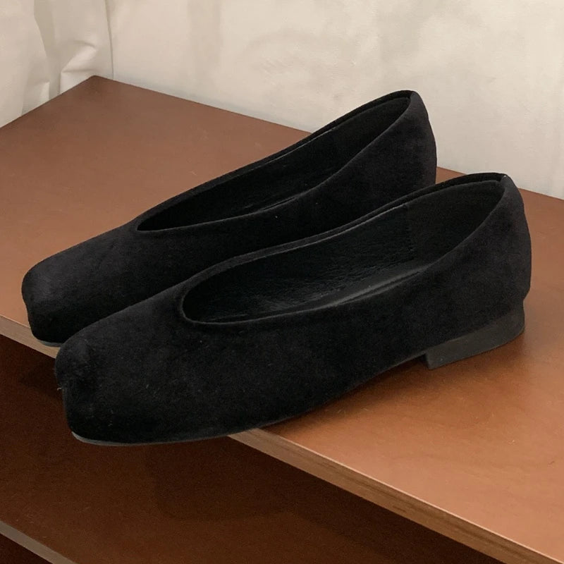 LIZAKOSHT  -  New Autumn Footwear Women Mary Jane Shoes Shallow Comfort Soft Sole Square Toe Dress Shoes Fashion Brand Flats Shoes Ladies