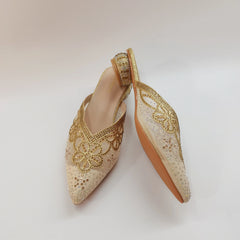 LIZAKOSHT  -  Italian Ladies Soft Sandals Pretty Blue Embroidered Mesh Mules for All Occasions Women's Comfortable Shoes Hot Selling Style