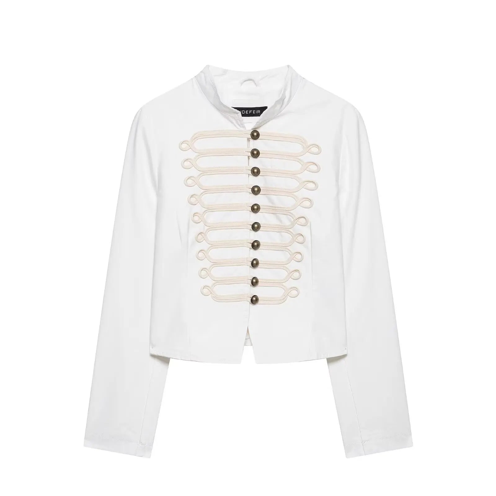 LIZAKOSHT  -  Stylish Single-Breasted Loose Jacket Women Stand-Collar Long-Sleeved Splicing High-Street Jacket Spring Autumn Street Coat