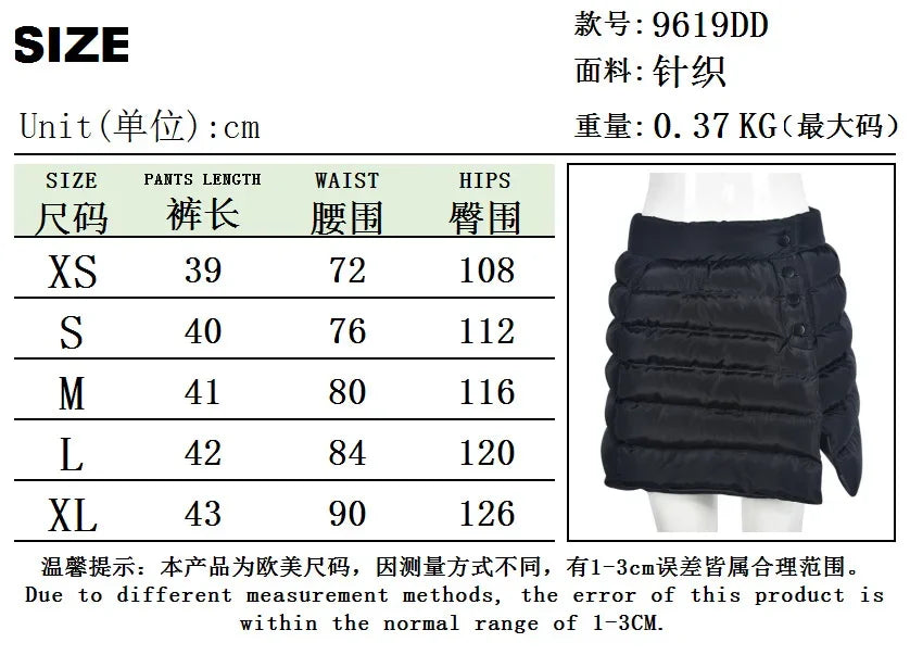 LIZAKOSHT  -  Puffy Cotton Padde Bodycon Mini Skirts Women Solid Fashion High Waist Buttons Split Quilted Skirt Fashoin Casual Streetwear