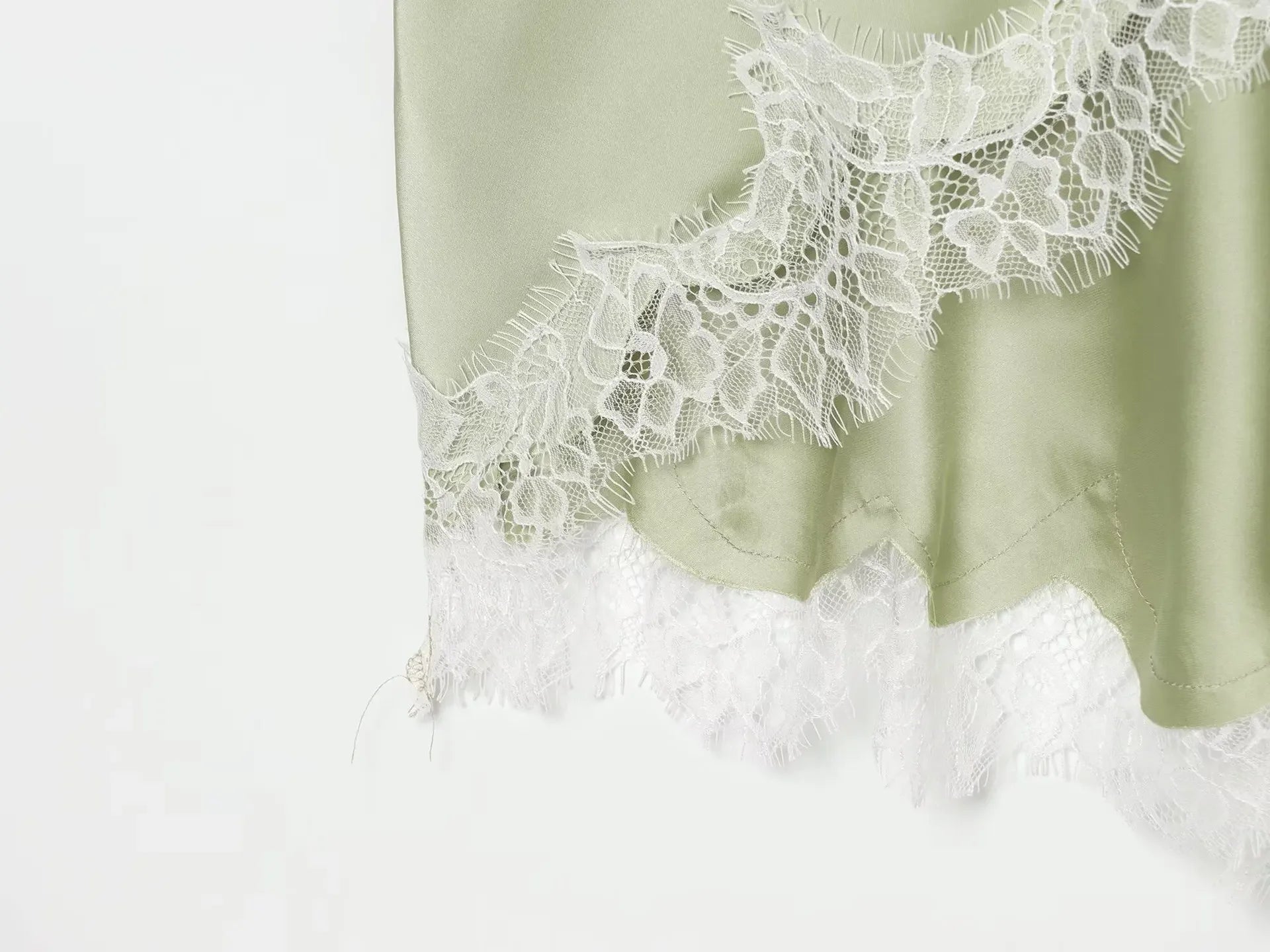 LIZAKOSHT  -  Irregular Lace-Paneled Dress Women's Round Neck Fashion Loose Midriff-Baring Sexy Dress Summer New Female Commuting Dress