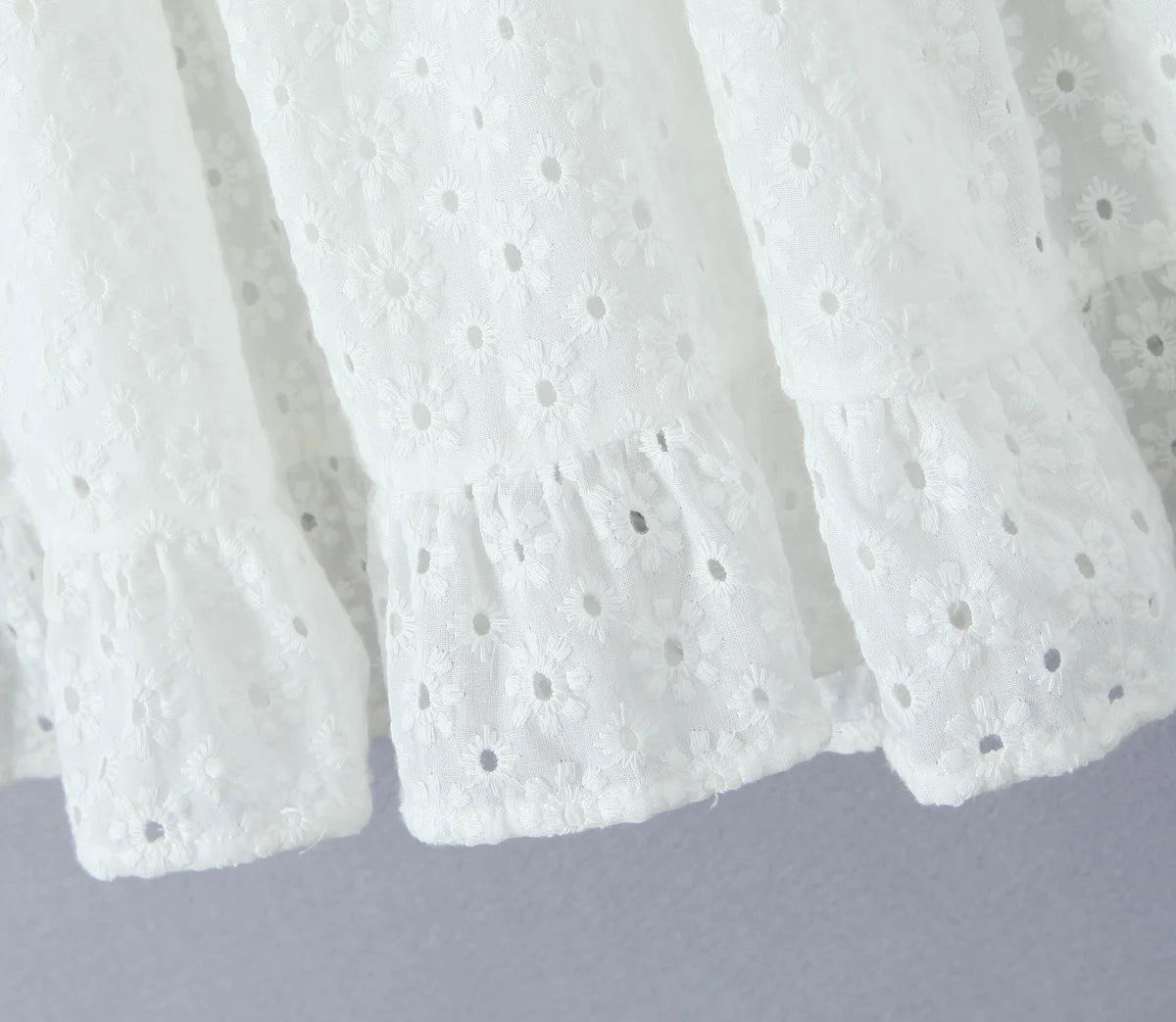 LIZAKOSHT  -  Evening Party Embroideryed Dress Elegant Summer Solid Color White Lace dress Off Shoulder Short Dress Front Tie Back Shirred