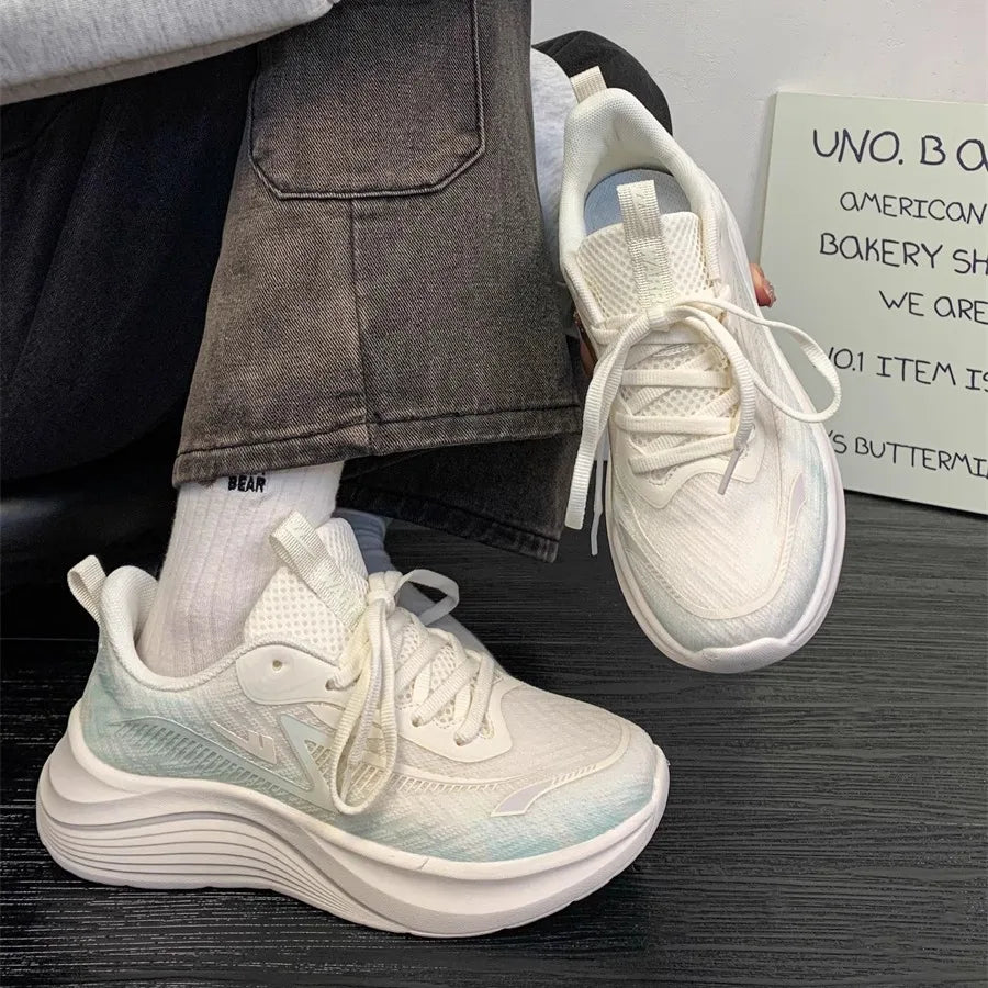 LIZAKOSHT  -  Sneakers Mesh Women's Shoes Platform Tennis Female Breathable Roses Casual Thick Sole Trainers 2025 Leisure Spring Sneakers Mesh