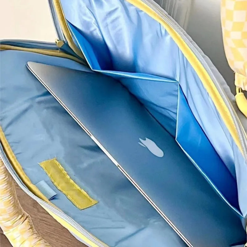 LIZAKOSHT  -  Ins Blue Cute Laptop Bag Handbag 13 14 15 15.6 16 Inch Macbook Air Case Pro 14 Case Laptops Sleeve Notebook Cover Matebook Cover
