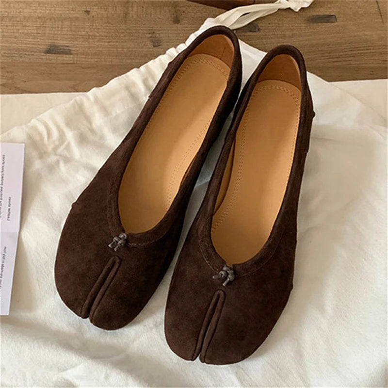 LIZAKOSHT  -  Spring Summer Clip Toe Women Pumps High Quality Cosy Soft Leather Round Low Heels Dress Party Mules Shoes