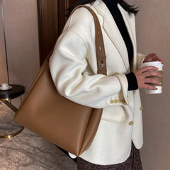 LIZAKOSHT  -  Women Handbag 2 Piece/set Shoulder Bags High Quality PU Leather Bags Ladies Bags