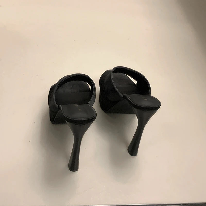 LIZAKOSHT  -  Nightclub Summer Platform Women Slippers Concise Open Toe Shoes Ladies Sexy Thick Heels Banquet Party Stripper Slides Shoes