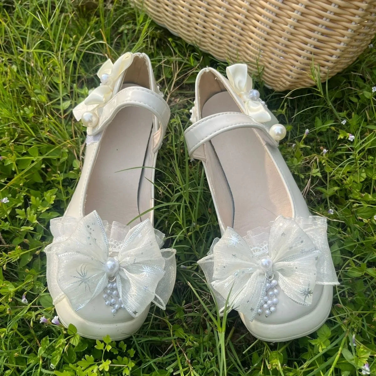 LIZAKOSHT  -  lolita platform heels y2k platform shoes women's shoes with bow luxury heel heeled evening shoe maryjane shoes beige bridal heel