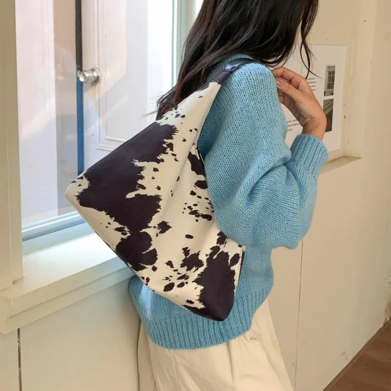 LIZAKOSHT  -  Fashion Cow Print Shoulder Bag Large Capacity High Quality Tote Bag Daily Commute Women Handbag Guangzhou High Quality Bag