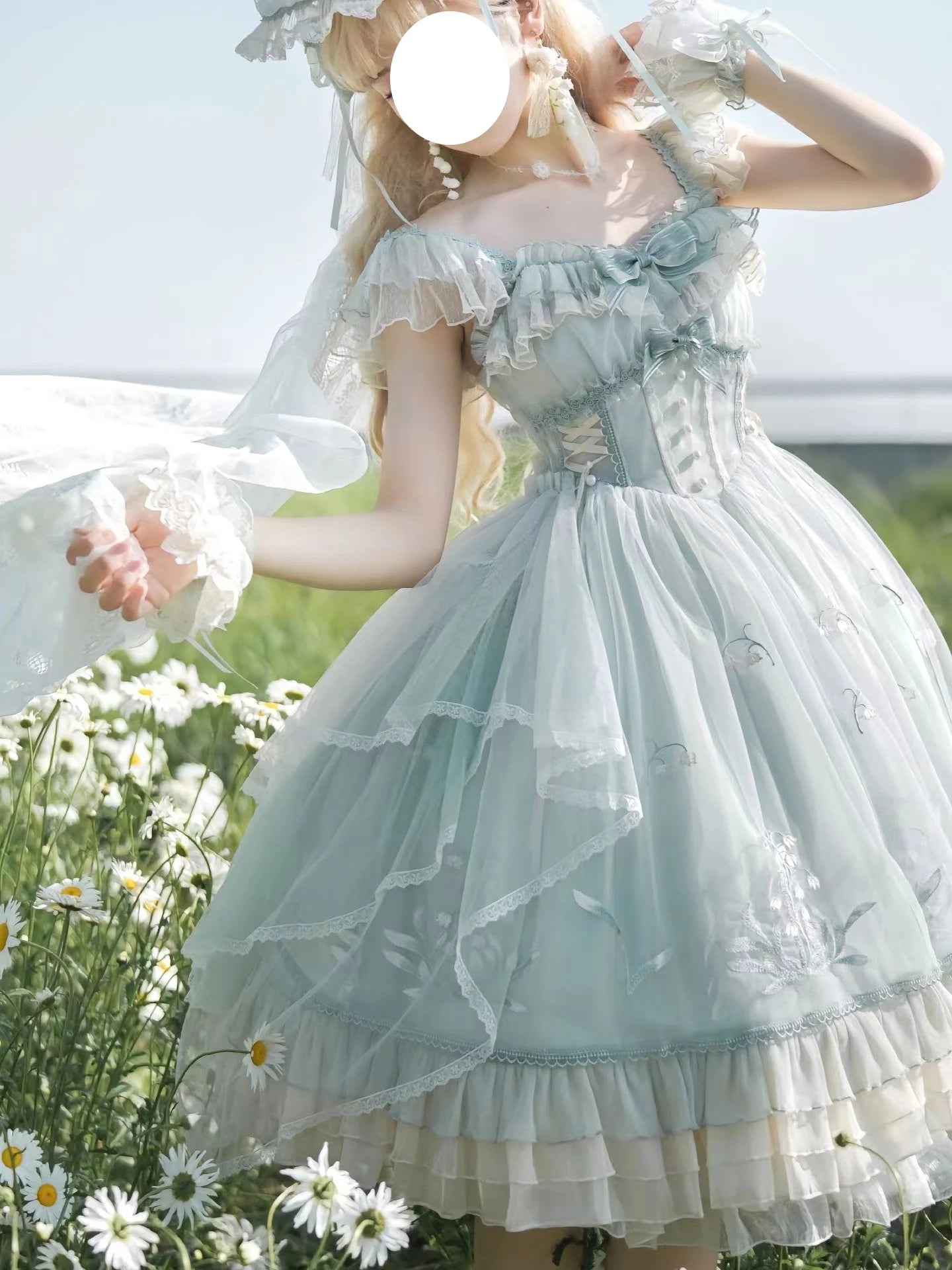 LIZAKOSHT  -  Lolita Skirt Embroidery Sweet Suspender Elegant Gorgeous Dress Adult Ceremony Games
