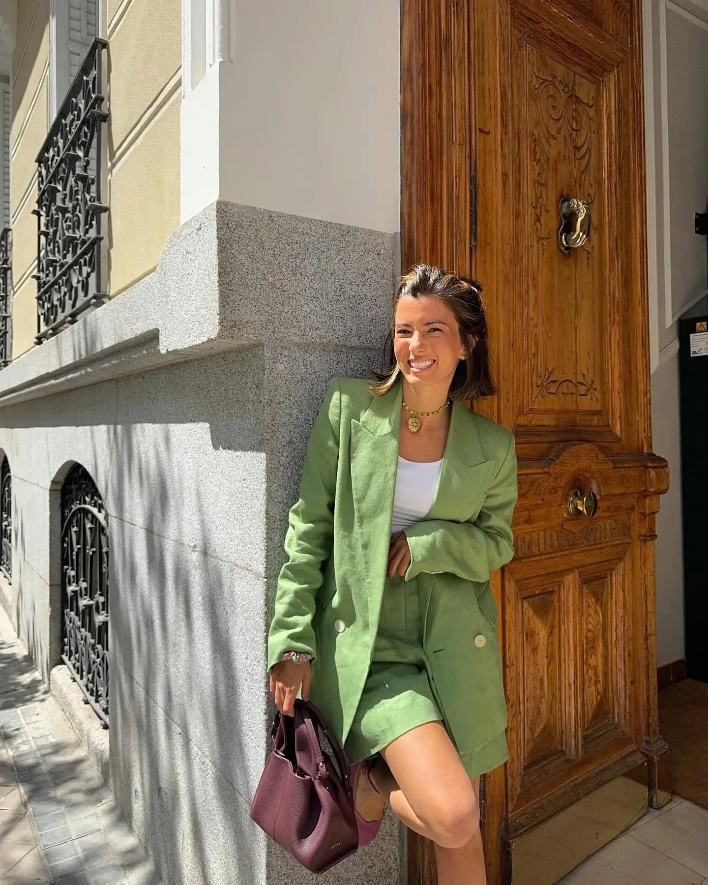 LIZAKOSHT  -  2025Solid Color Casual Two-piece Ladies Matching Suit Long Sleeve Suit Jacket Shorts Office Ladies Elegant Business Suit