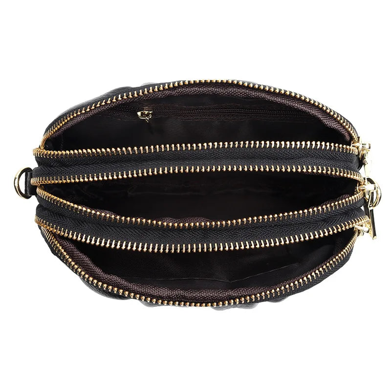 LIZAKOSHT  -  New Women Genuine Leather Handbags Multifunctional Large Capacity Shoulder Bags Portable Cowhide Crossbody Bags Women Luxury Bag