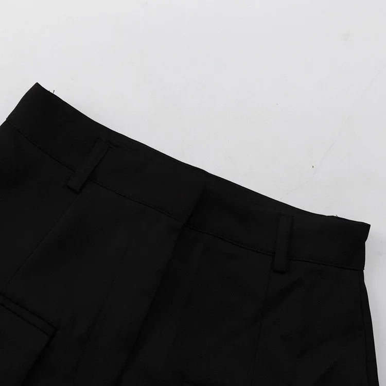 LIZAKOSHT  -  2026 Fashion Black Pockets Women's Skirt Elegant High Waisted Straight Skirts Casual Solid Ankle-Length Skirts Female Clothing