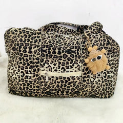 LIZAKOSHT  -  Leopard Print Canvas Tote Bag Women's New Fashion Shoulder Handbag Large Capacity Travel Tote Bag Big Bags for Women