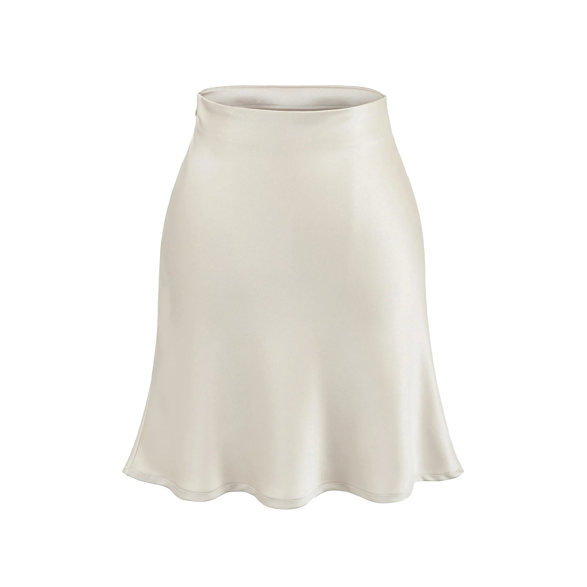 LIZAKOSHT  -  Summer High Waist Mini Women's Skirt Elegant Women Satin New Style High Waist Fish Tail Half Skirt Women Office Women's Skirts