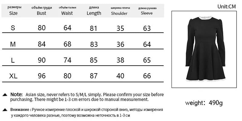 LIZAKOSHT  -  New Autumn Fashion French Streetwear Sexy A-LINE Dress Women Lace Slim Black Dress Female Clubwear Elegant Party Mini Dresses