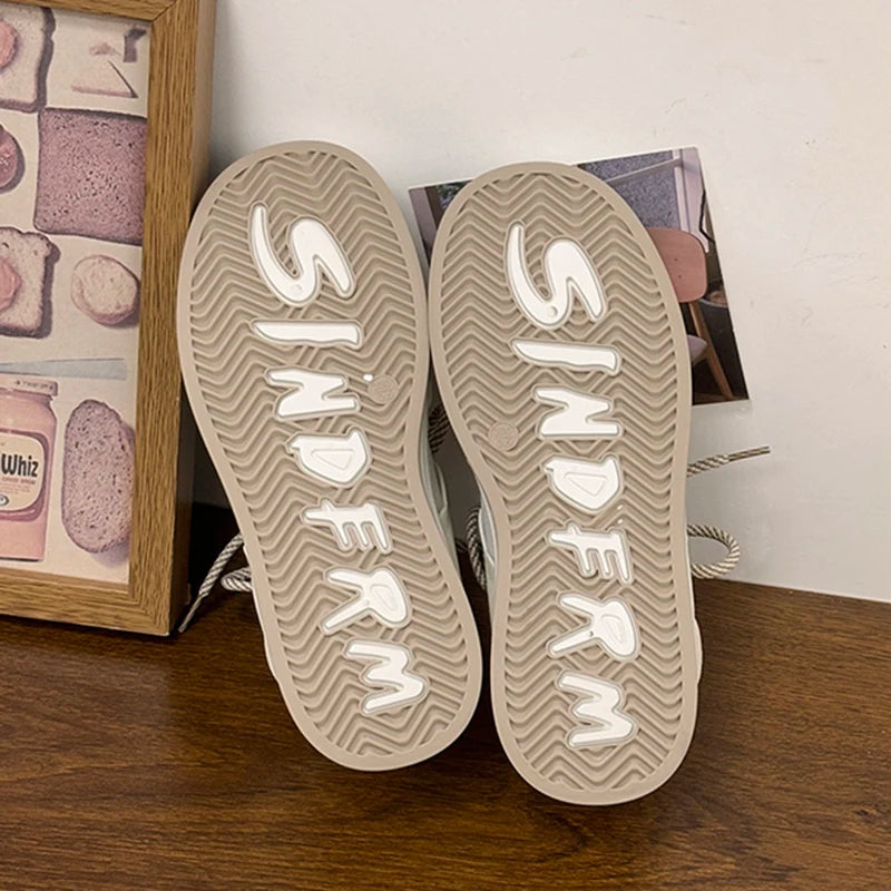 LIZAKOSHT  -  Small White Shoes Clogs Platform Casual Female Sneakers All-Match Wedge Basket 2025 Summer Creepers Breathable Sports Leisure