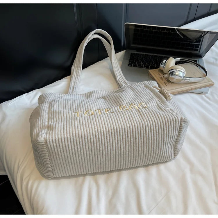 LIZAKOSHT  -  Versatile Large Capacity Top Handle Bag Stylish Plush Tote Bag High End Fashionable Shoulder Bag