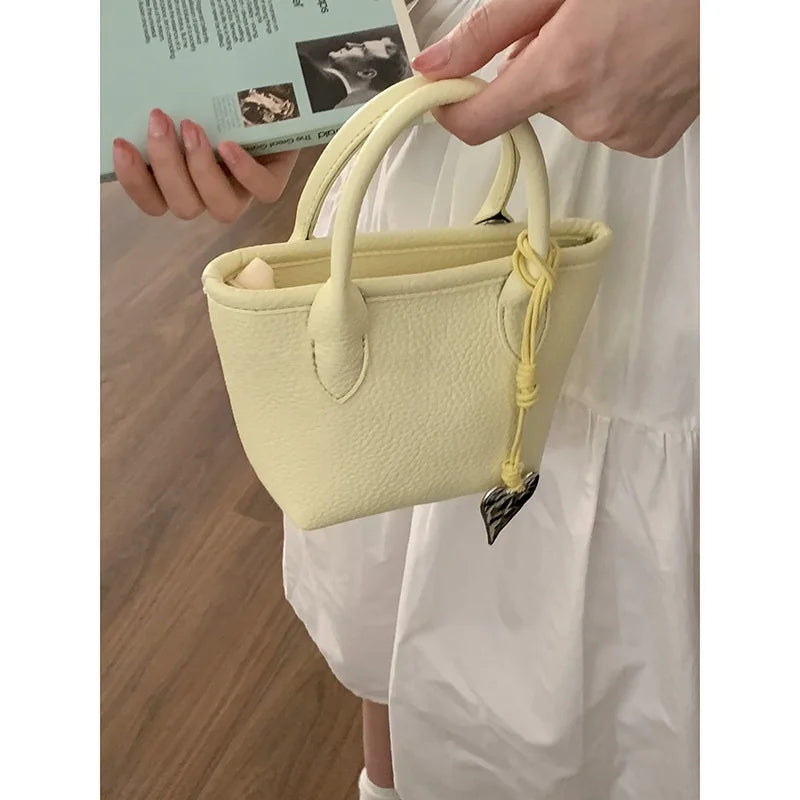 LIZAKOSHT  -  Summer  Handbag Women's Trendy Small Tote Bag Versatile oulder Crossbody Bag Soft PU Leather Daily Use Buet ape