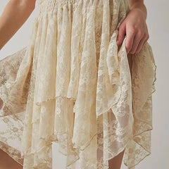 LIZAKOSHT  -  2026 Spring/summer Women's Y2k Lace Skirt Lace Pleated Women's Skirt