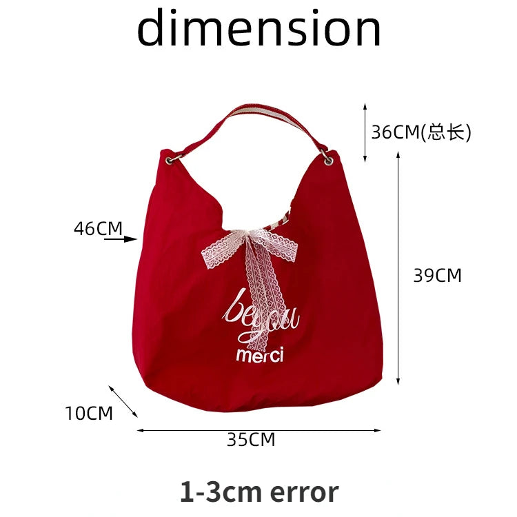 LIZAKOSHT  -  Stripe Letter Design Women's Shoulder Bag Large Capacity Ladies Thick Canvas Tote Travel Handbags Female Reusable Shopping Bags