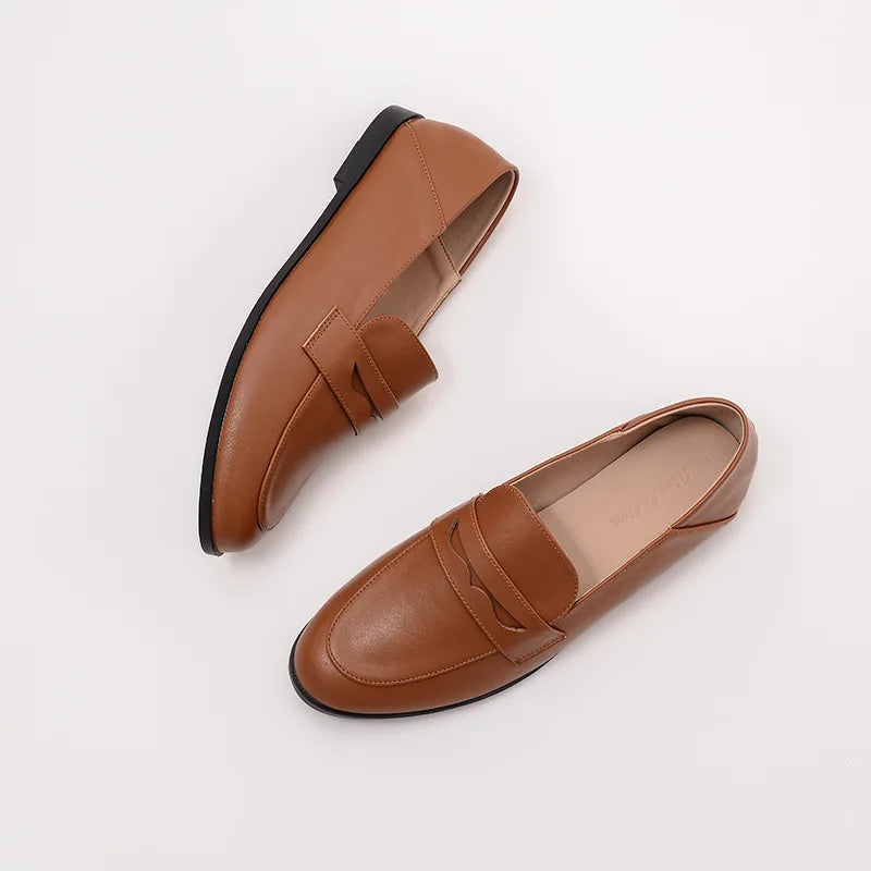 LIZAKOSHT  -  Spring Summer Korean Style Versatile Retro Flat Bottom Bean Bean Shoes Women's Slip-On Loafers Single Shoes Fashionable