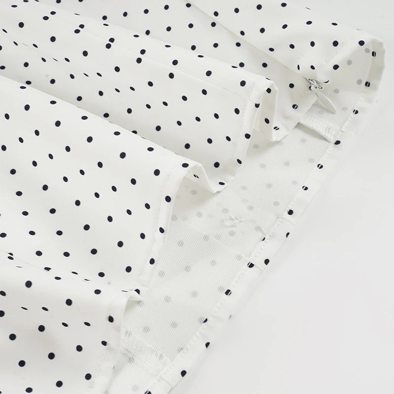 LIZAKOSHT  -  Chic Polka Dots Printed 2-Piece Pant Sets Low Waist Straight Leg Trousers &Sleeveless Strapless Y2K Tank Top Women Sets