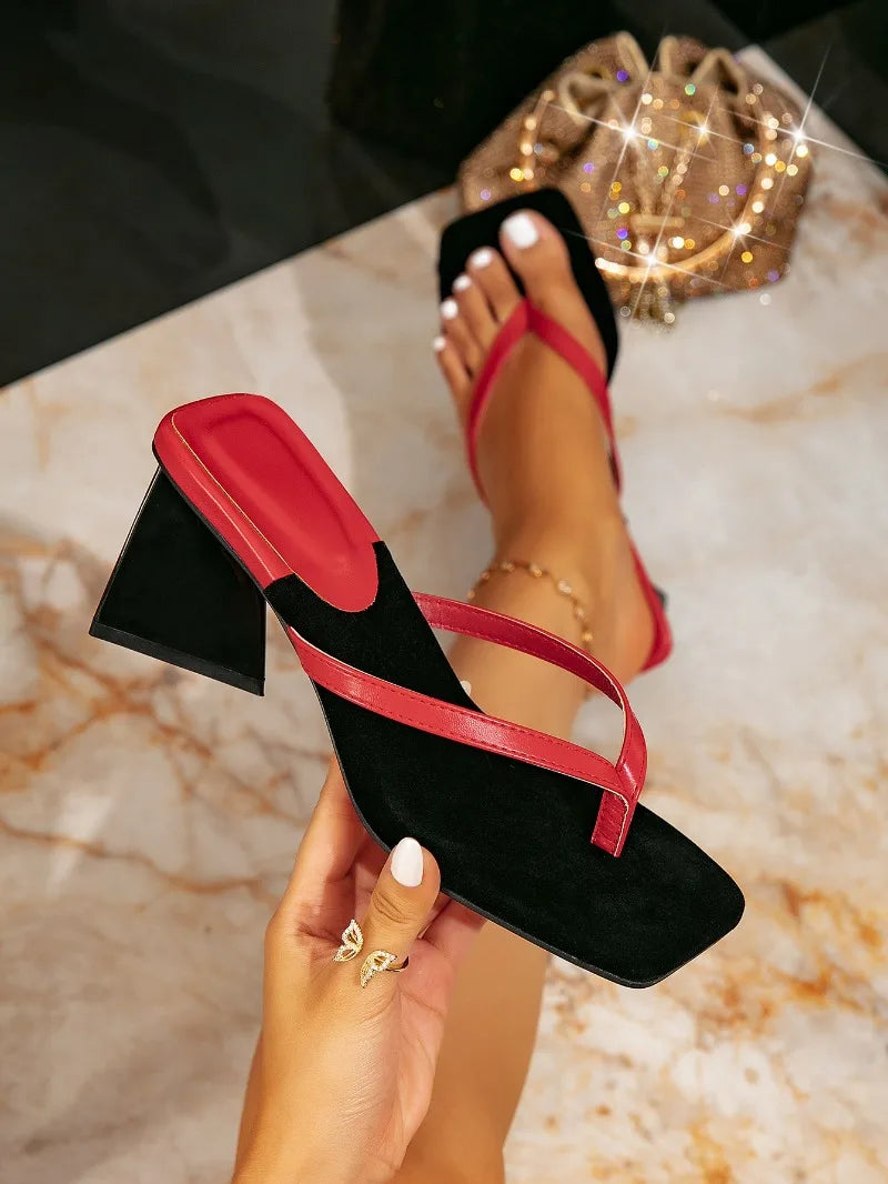 LIZAKOSHT  -  New Fashion Women Flip Flops Strange Heel Concise Slippers Heels for Women Open Toe Comfort Casual Beach Sandals Women