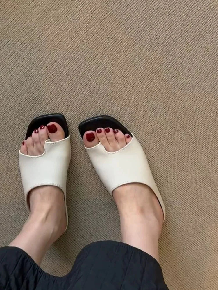 LIZAKOSHT  -  New Designer Summer Leisure Women Slippers Clip Toe Flats Size Soft Indoor Daily Shoes Female