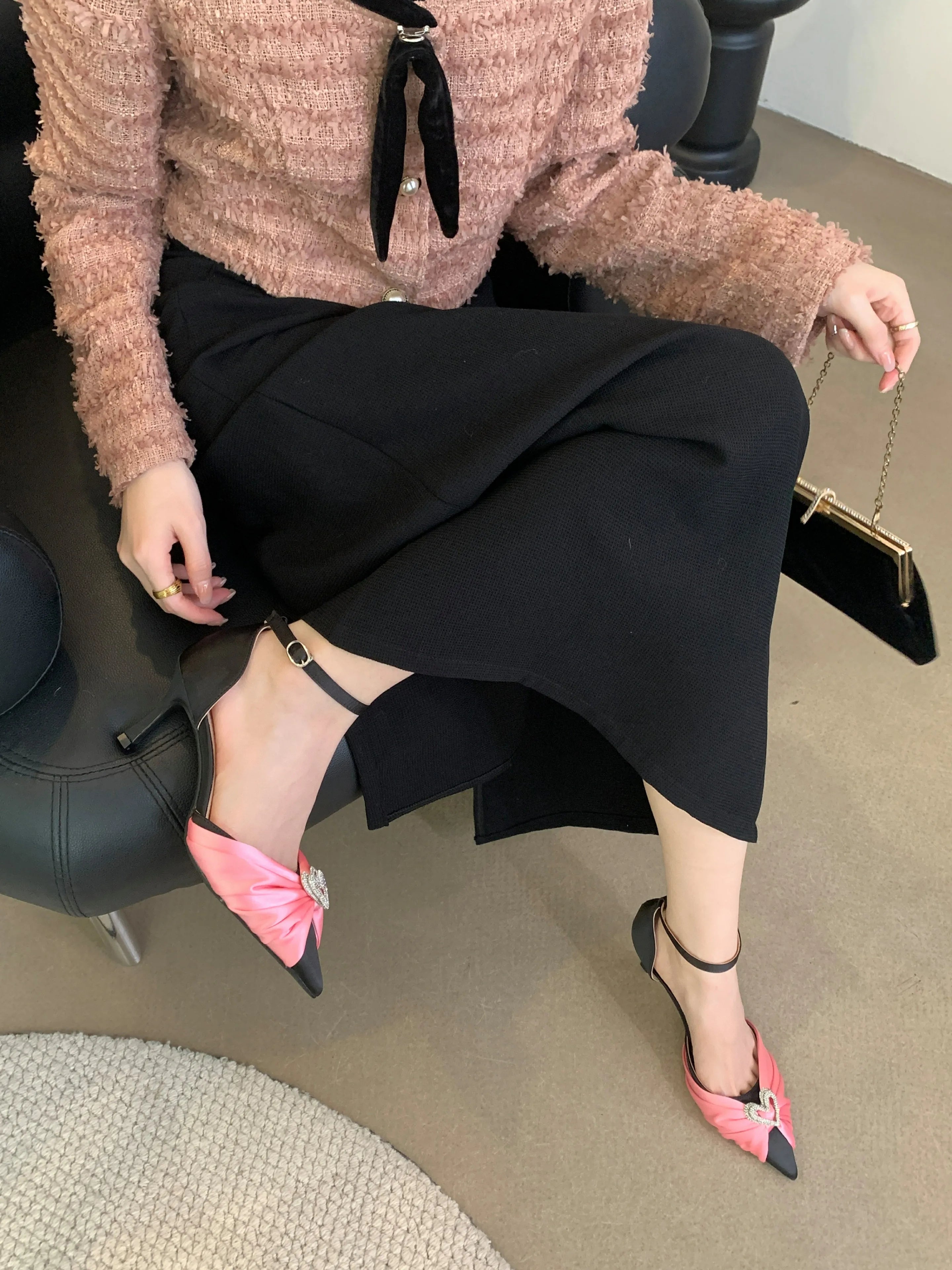 LIZAKOSHT  -  Spring New Women's High Heels Pointed Fine Heels Wedding Shoes Banquet Shoes Heels Women