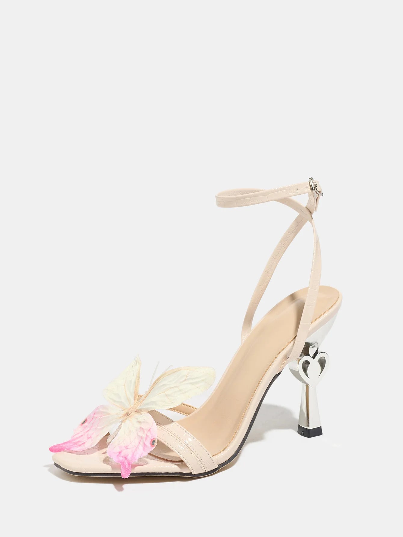LIZAKOSHT  -  New Women's Square Head Bow Knot High Heel Sandals Buckle Strap European Style Summer Shoes PU Lined Rubber Outsole