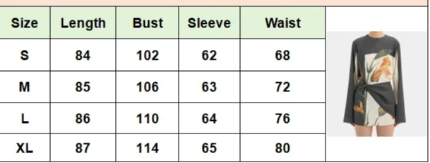 LIZAKOSHT  -  Contrast Color Full Sleeve Printed Mini Dress Women Fashion Round Neck Slim Short Dresses Lady New Daily Commuting Street Gowns