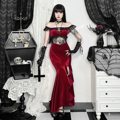 LIZAKOSHT  -  Sleeveless dress Sexy long dress youth red graduation dresses gothic designer women's clothing lolita cosplay dresses y2k cloth