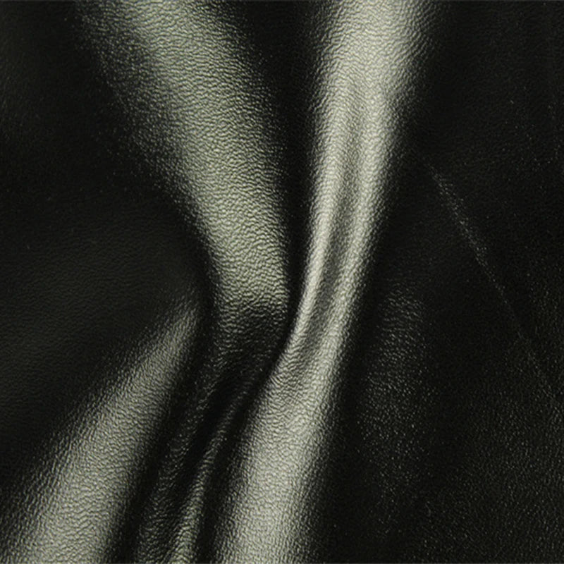 LIZAKOSHT  -  Pu Leather O Neck Sleeveless Black Y2k Hipster Club Short Dress Women Slim Fit Sexy Streetwear Zip Up Vestidos Clothing