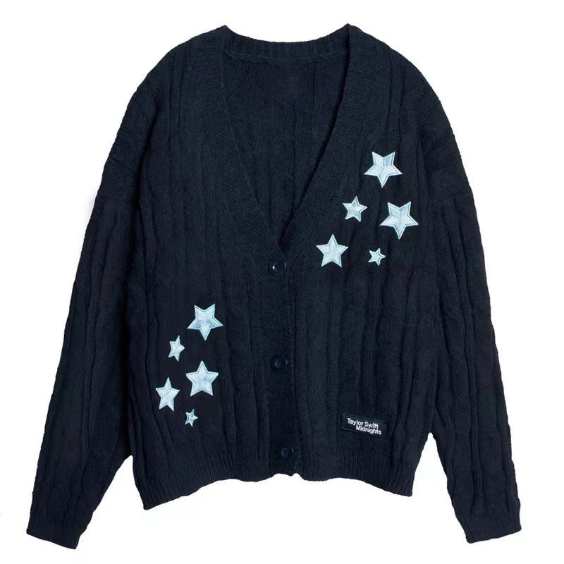 LIZAKOSHT  -  Love Sweater Knitted Cardigan Female V-Neck Long Sleeves Loose Single Breasted Top Chic Casual Women's New Versatile Cardigans