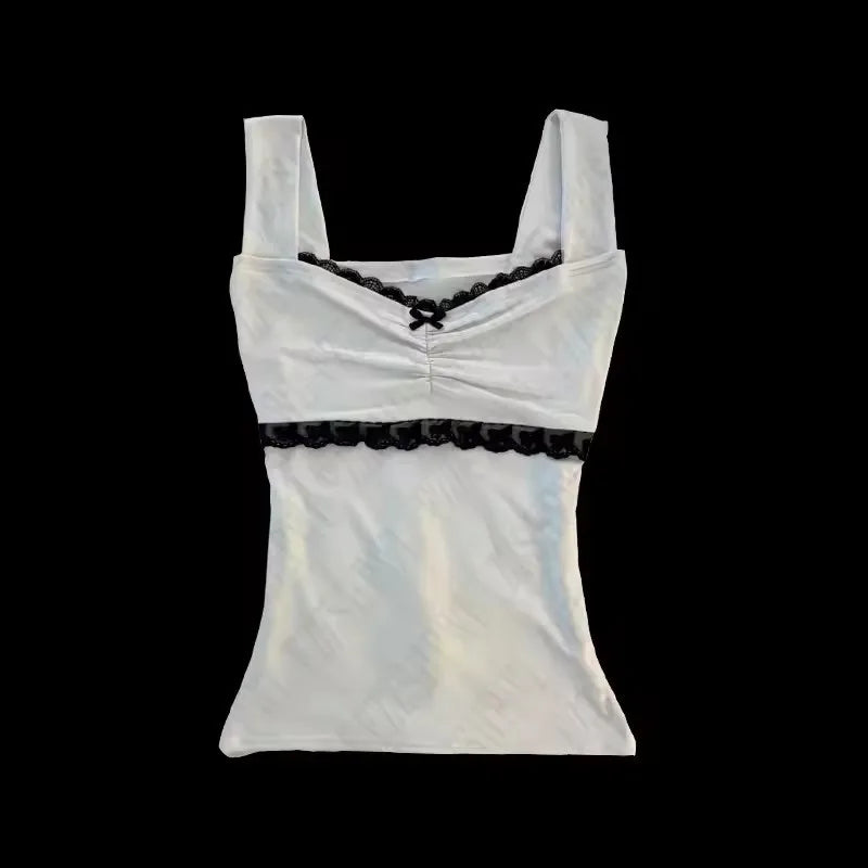 LIZAKOSHT  -  Sexy Fashion Casual Elegant Slim 2000s Retro Camisole Top Chic Women's Crop Tops Punk Hip Hop Rock Girls Streetwear