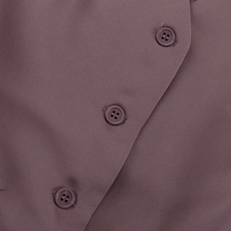 LIZAKOSHT  -  Casual Long Dress Set V-Neck Sleeveless Vest Top Slit Skirt Set Fashion Office Lady Elegant Women Dress Set Outfits