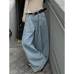 LIZAKOSHT  -  Autumn Winter New Streetwear Loose Jeans Women's Korean Style Fashion Loose Straight Wide Leg Pants Women's Brand Clothing