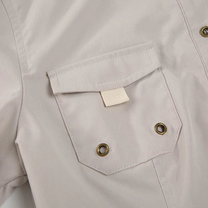 LIZAKOSHT  -  Harajuku Autumn Newly Pockets Flip Collar Buttons Long-sleeved Shirts Work Style Slimming Cardigant Top Blouses for Women