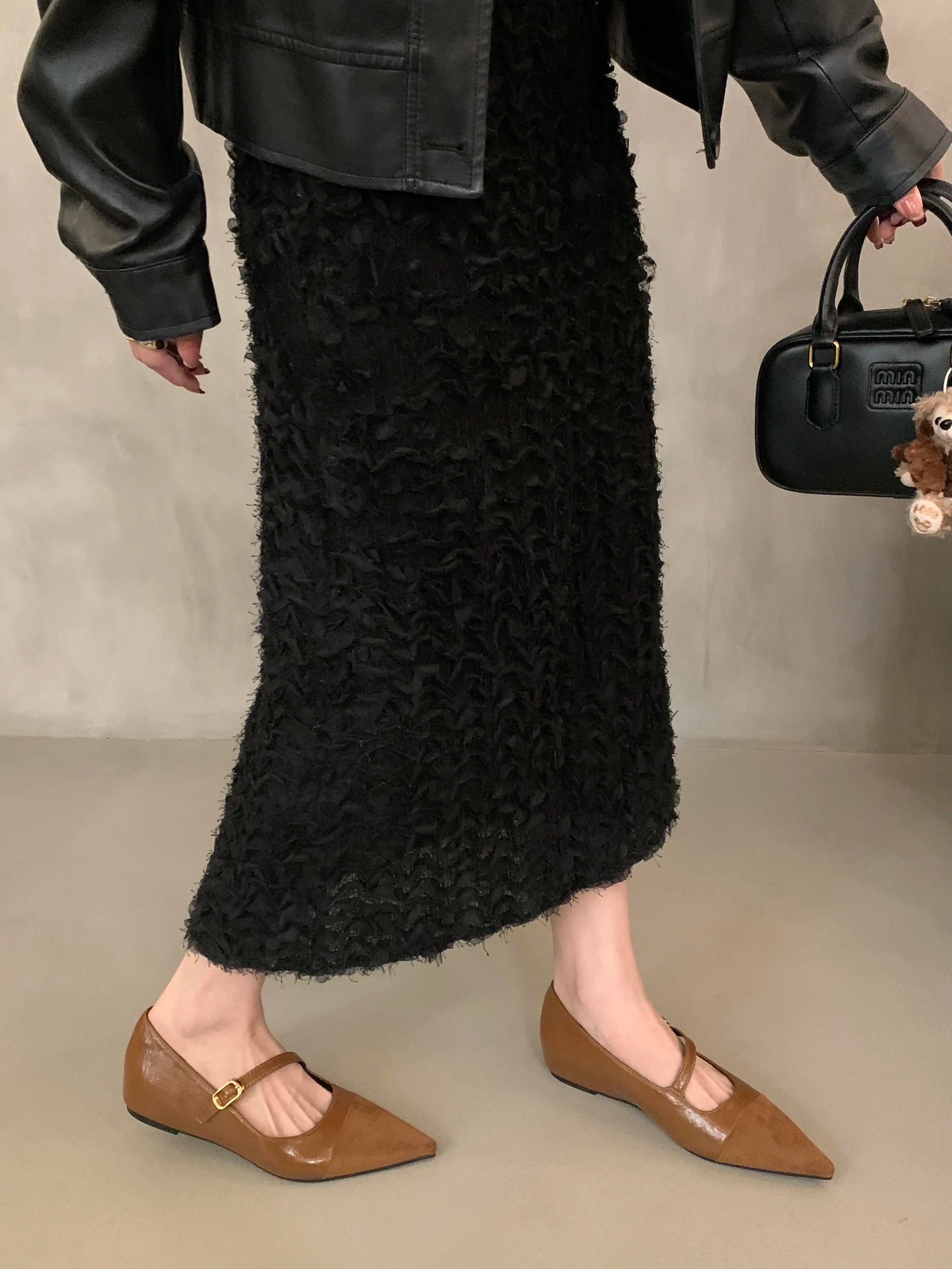 LIZAKOSHT  -  Spring New Brand Women Flats Fashion Pointed Toe Slip On Ladies Casual Laofer Shoes Flat Heel Dress Flat Shoes Mujer New