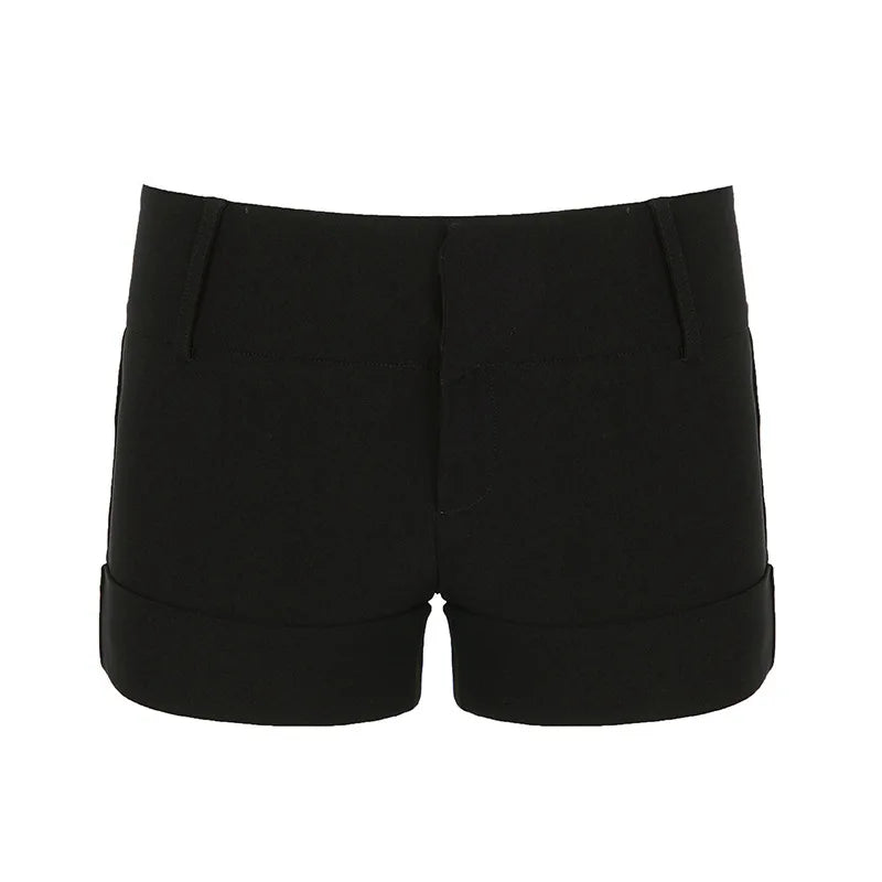 LIZAKOSHT  -  Punk Fashion American High Street Low Waist Summer Shorts Y2k Aesthetic Slim Harajuku All Match Short Pants Spice Girl Trousers